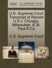 Image for U.S. Supreme Court Transcript of Record U S V. Chicago, Milwaukee, &amp; St. Paul R Co