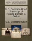 Image for U.S. Supreme Court Transcript of Record Berman V. Parker