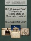 Image for U.S. Supreme Court Transcript of Record State of Missouri V. Holland
