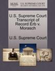 Image for U.S. Supreme Court Transcript of Record Erb V. Morasch