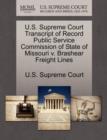 Image for U.S. Supreme Court Transcript of Record Public Service Commission of State of Missouri V. Brashear Freight Lines