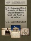 Image for U.S. Supreme Court Transcript of Record Mutual Reserve Fund Life Ass&#39;n V. Woodson