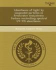 Image for Absorbance of Light by Suspended Particles in Freshwater Ecosystems: Factors Controlling Spectral UV-VIS Absorbance