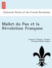 Image for Mallet Du Pan Et La Re Volution Franc Aise