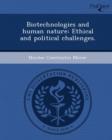 Image for Biotechnologies and Human Nature: Ethical and Political Challenges