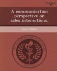 Image for A Communication Perspective on Sales Interactions
