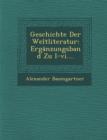 Image for Geschichte Der Weltliteratur : Erganzungsband Zu I-vi....