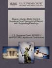 Image for Myers V. Hurley Motor Co U.S. Supreme Court Transcript of Record with Supporting Pleadings