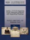 Image for Carter V. U S U.S. Supreme Court Transcript of Record with Supporting Pleadings
