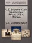 Image for U.S. Supreme Court Transcripts of Record U.S. V. Merriam