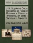 Image for U.S. Supreme Court Transcript of Record Mussina V. Cavazos