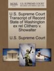 Image for U.S. Supreme Court Transcript of Record State of Washington Ex Rel Clithero V. Showalter