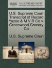 Image for U.S. Supreme Court Transcript of Record Yazoo &amp; M V R Co V. Greenwood Grocery Co