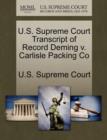 Image for U.S. Supreme Court Transcript of Record Deming V. Carlisle Packing Co