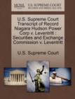 Image for U.S. Supreme Court Transcript of Record Niagara Hudson Power Corp V. Leventritt : Securities and Exchange Commission V. Leventritt