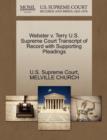 Image for Webster V. Terry U.S. Supreme Court Transcript of Record with Supporting Pleadings