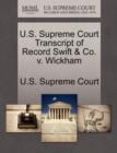 Image for U.S. Supreme Court Transcript of Record Swift &amp; Co. V. Wickham