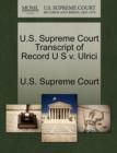 Image for U.S. Supreme Court Transcript of Record U S V. Ulrici