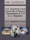 Image for U.S. Supreme Court Transcript of Record Chesapeake &amp; O R Co V. Stapleton