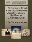 Image for U.S. Supreme Court Transcript of Record Sterrett V. Second Nat Bank of Cincinnati, Ohio