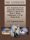 Image for U.S. Supreme Court Transcript of Record William H. Black and Ruth F. Black, Petitioners, V. A. M. Amen et al.