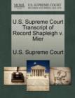 Image for U.S. Supreme Court Transcript of Record Shapleigh V. Mier