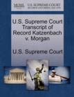 Image for U.S. Supreme Court Transcript of Record Katzenbach V. Morgan