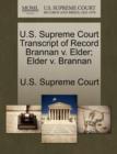 Image for U.S. Supreme Court Transcript of Record Brannan V. Elder; Elder V. Brannan