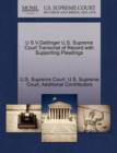 Image for U S V.Gettinger U.S. Supreme Court Transcript of Record with Supporting Pleadings