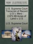 Image for U.S. Supreme Court Transcript of Record U S V. Merz