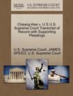 Image for Cheang-Kee V. U S U.S. Supreme Court Transcript of Record with Supporting Pleadings