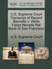 Image for U.S. Supreme Court Transcript of Record Barnette V. Wells Fargo Nevada Nat Bank of San Francisco