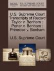 Image for U.S. Supreme Court Transcripts of Record Taylor V. Benham
