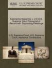 Image for Submarine Signal Co V. U S U.S. Supreme Court Transcript of Record with Supporting Pleadings