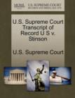 Image for U.S. Supreme Court Transcript of Record U S V. Stinson