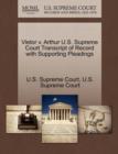 Image for Vietor V. Arthur U.S. Supreme Court Transcript of Record with Supporting Pleadings