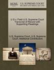 Image for U S V. Field U.S. Supreme Court Transcript of Record with Supporting Pleadings
