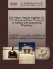 Image for del Pozo V. Wilson Cypress Co U.S. Supreme Court Transcript of Record with Supporting Pleadings