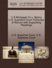 Image for U S Mortgage Co V. Sperry U.S. Supreme Court Transcript of Record with Supporting Pleadings
