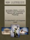 Image for Iponmatsu Ukichi V. U S U.S. Supreme Court Transcript of Record with Supporting Pleadings