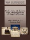 Image for Rieck V. Heiner U.S. Supreme Court Transcript of Record with Supporting Pleadings