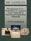 Image for Pennsylvania R Co V. Rosenfeld U.S. Supreme Court Transcript of Record with Supporting Pleadings