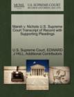 Image for Marsh V. Nichols U.S. Supreme Court Transcript of Record with Supporting Pleadings
