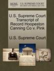 Image for U.S. Supreme Court Transcript of Record Hoopeston Canning Co V. Pink