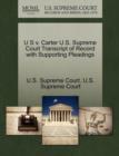 Image for U S V. Carter U.S. Supreme Court Transcript of Record with Supporting Pleadings