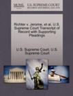 Image for Richter V. Jerome, et al. U.S. Supreme Court Transcript of Record with Supporting Pleadings