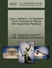 Image for Long V. Bullard U.S. Supreme Court Transcript of Record with Supporting Pleadings