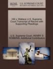 Image for Hill V. Wallace U.S. Supreme Court Transcript of Record with Supporting Pleadings