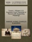 Image for Turner V. Winters U.S. Supreme Court Transcript of Record with Supporting Pleadings