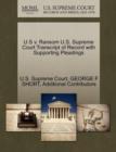 Image for U S V. Ransom U.S. Supreme Court Transcript of Record with Supporting Pleadings